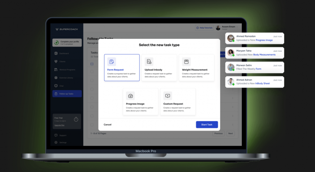 SuperCoach custom plans and client management