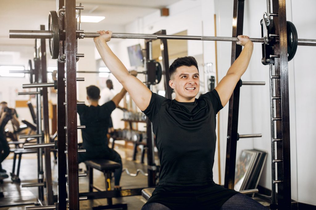 Happy member at gym