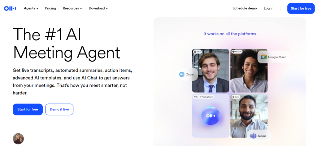 Otter.ai dashboard