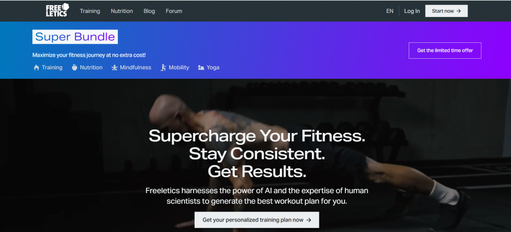 Freeletics dashboard