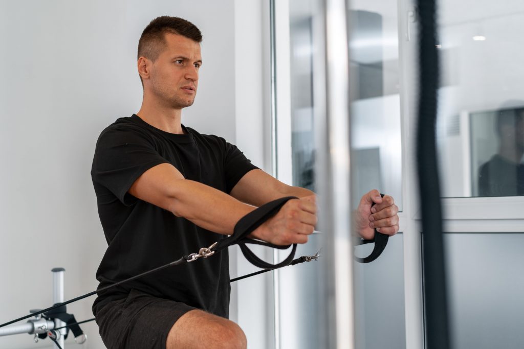 A man training at Gym